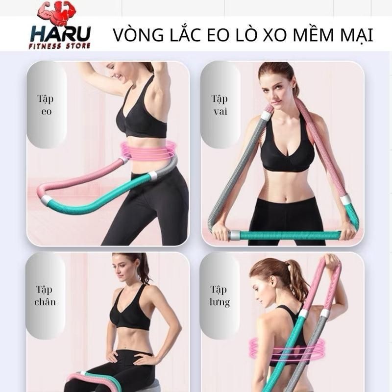 Dụng Cụ Vòng Lắc Eo Lò Xo Thép Bọc Nhựa Mềm . Thiết Bị Tập Thể Dục Trong Nhà An Toàn. có nhiều phân loại