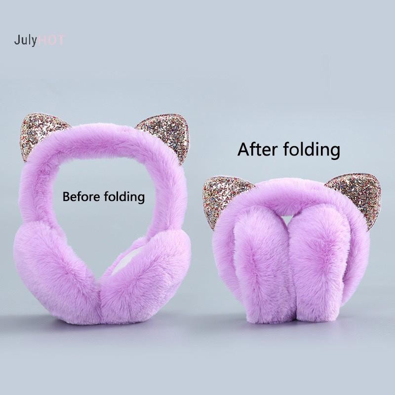JULYHOT Tai Dễ Thương Sang Trọng Mùa Đông Bịt Tai Trẻ Em Người Lớn Đi Xe Đạp Ấm Bảo Vệ Tai Chống Gió Tai Ấm Áp Muffs Massivedeals