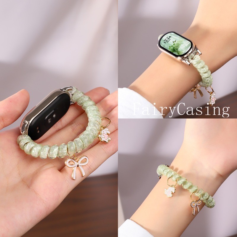 Dây đeo lấp lánh Thích hợp cho Mi Band 10 8 Pro 9Pro 10 9 8 NFC Co giãn co giãn cho Mi Band 3 4 5 6 7 Band