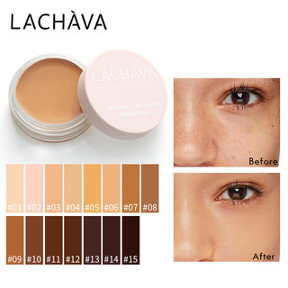 LACHAVA Concealer Concealer Concealer Dấu vết mụn quầng thâm Lâu trôi Bột chống dính Bảng che khuyết điểm 15 màu Conce
