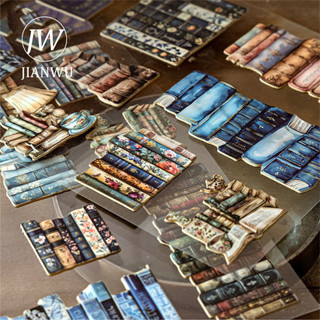 JIANWU Sách Triển Lãm Phòng Series Sách Vintage Phong Cảnh Chất Liệu Cắt Dán Sổ Lưu Niệm Nhãn Dán Sáng Tạo DIY Tạp Chí Văn Phòng Phẩm