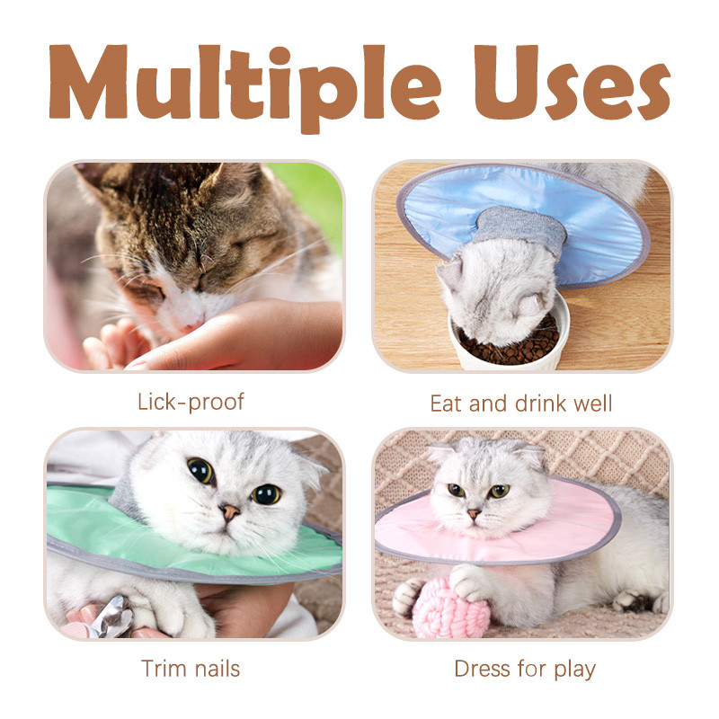 HamshMoc Pet E Vòng Cổ Bộ Nhớ Khung Thép Chống Nước Nhẹ Phản Quang Để Phục Hồi