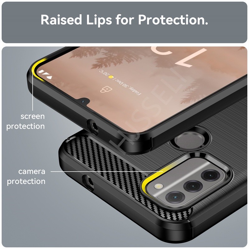 Ốp lưng TPU dễ thương Nokia C31 Vỏ giáp bằng sợi Carbon Vỏ silicon mềm NokiaC31 C 31 Vỏ điện thoại