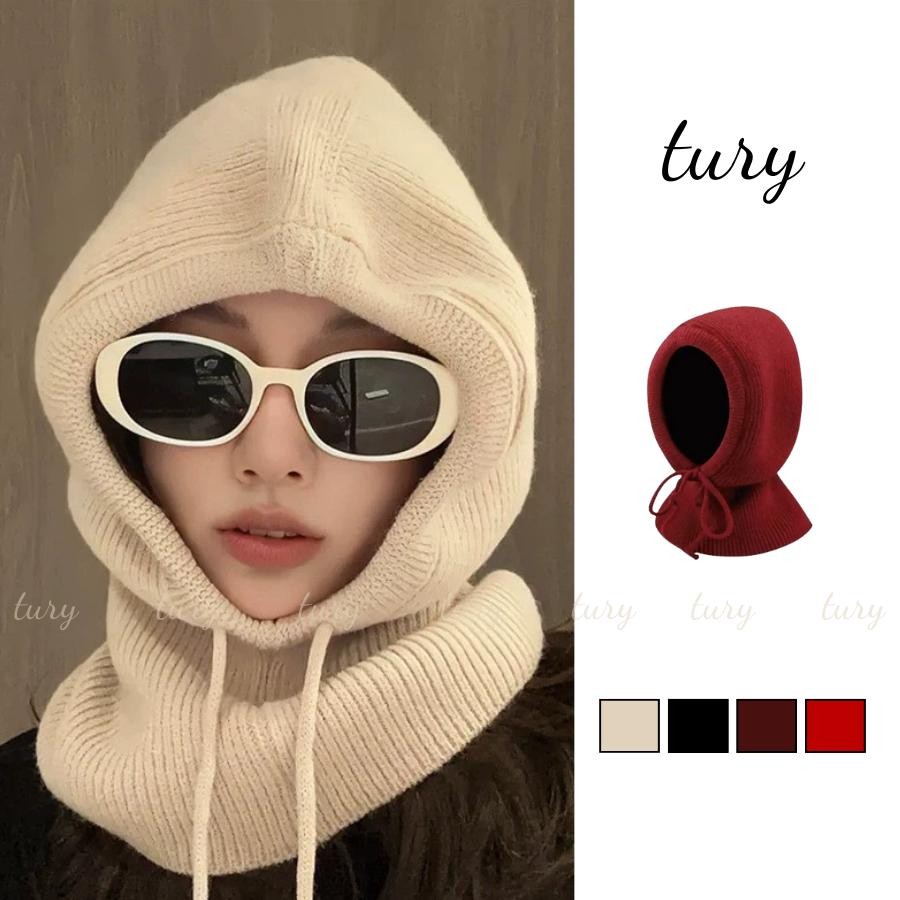 Nón Len Giữ Ấm Unisex Nam Nữ - Tury - Mũ Len Trùm Đầu Giữ Ấm Dệt Kim Trơn - NL022