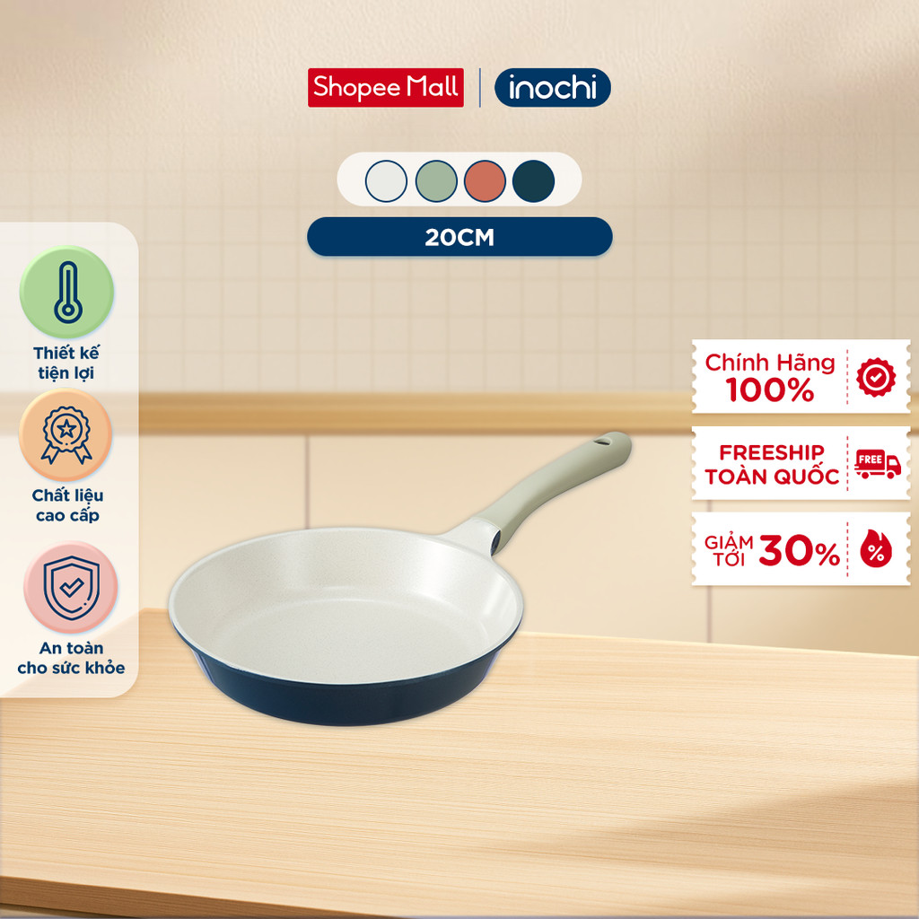 Chảo vân đá Omi Simple Inochi 20cm - 28cm, chảo xào, chảo rán (giao màu ...