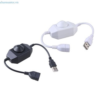 Charmantcc1 USB Công tắc có thể điều chỉnh Đầu nối bộ điều khiển cho dải đèn LED Quạt USB nhẹ