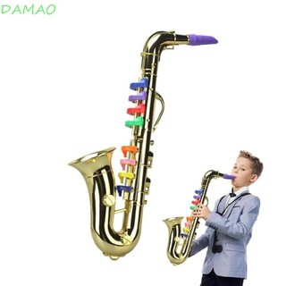 Đồ chơi saxophone trẻ em DAMAO, Đồ chơi nhạc cụ mô phỏng 8 tông màu, Biểu diễn sân khấu với âm thanh lớn Giáo dục bằng giọng nói lớn Đồ chơi saxophone Mini Học tập