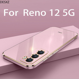 Ốp điện thoại Cho OPPO Reno 12 11 10 Pro 5G Ốp điện thoại Silicon Mềm Sang Trọng 6D Mạ Điện Ốp điện thoại Bảo Vệ Camera Ốp điện thoại