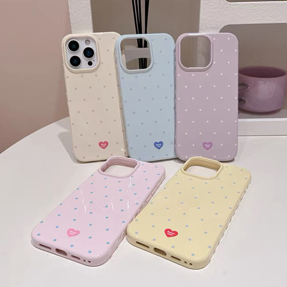 Ốp Điện Thoại Mềm Chấm Bi Cho iPhone 17 Pro Max 16 15 14 13 12 Vỏ Bảo Vệ Chống Sốc