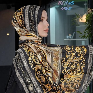 Khăn quàng cổ/phụ kiện trùm đầu phong cách Bohemian màu vàng đen, phù hợp làm băng đô và trang phục abaya