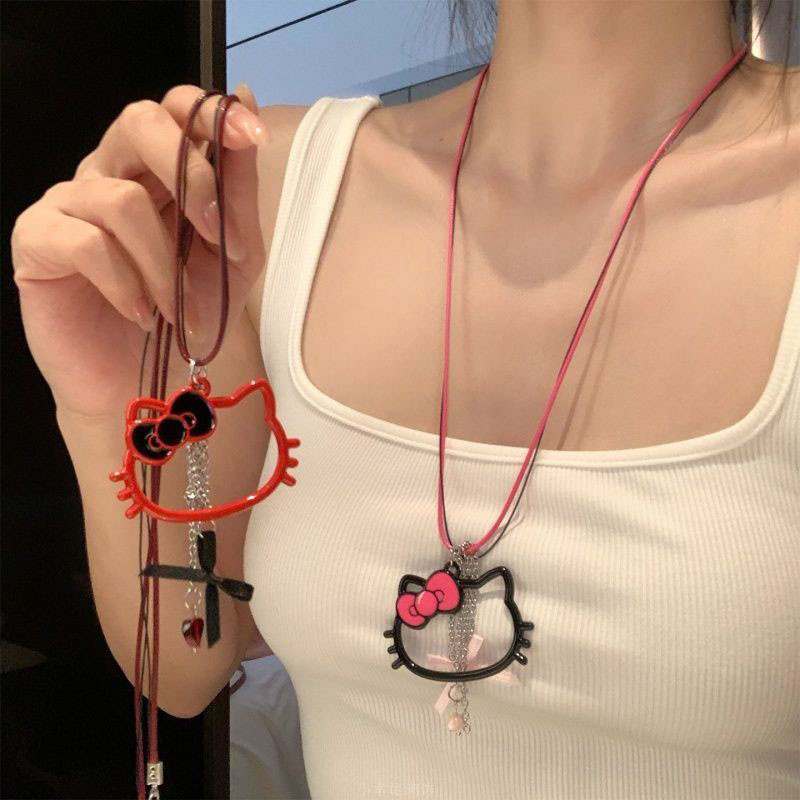 Mặt Dây Chuyền Hình Mèo Hoạt Hình Xương Dễ Thương - Phụ Kiện Thời Trang Vòng Cổ