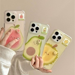 Ốp Điện Thoại Trái Cây Dễ Thương Cho IPhone 11 16 15 14 13 12 Pro Xs Max XR X 7 8 Plus Ins Hàn Quốc Vỏ Bling Lấp Lánh Ốp Lưng Siêu Mỏng TPU Mềm Ốp Lưng Bảo Vệ Chống Sốc
