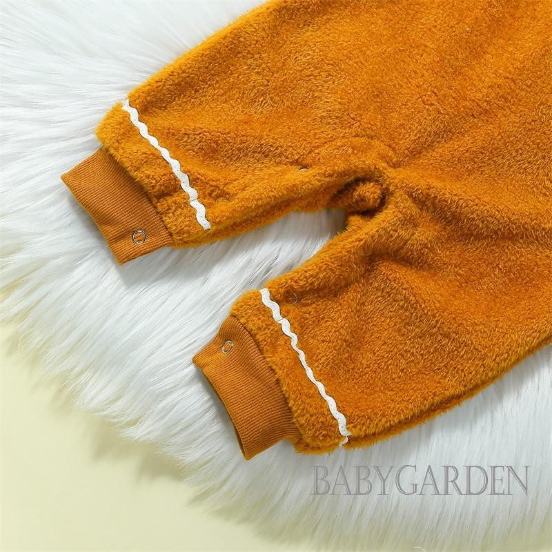 Trẻ Sơ Sinh Cho Bé Giáng Sinh Fuzzy Jumpsuit Bánh Gừng Người Dễ Thương Có Mũ Trùm Đầu Áo Liền Quần Trang Phục Quần Áo