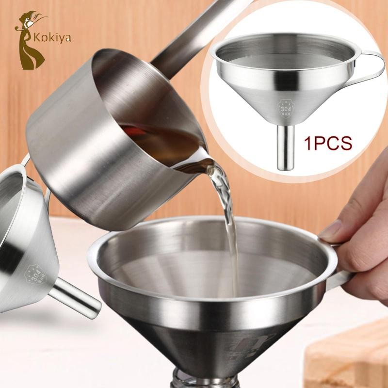 Phễu Inox 304 Có Dụng Cụ Lọc Phụ Kiện Nhà Bếp Cấp Thực Phẩm Có Tay Cầm Để Chuyển Bột Dầu