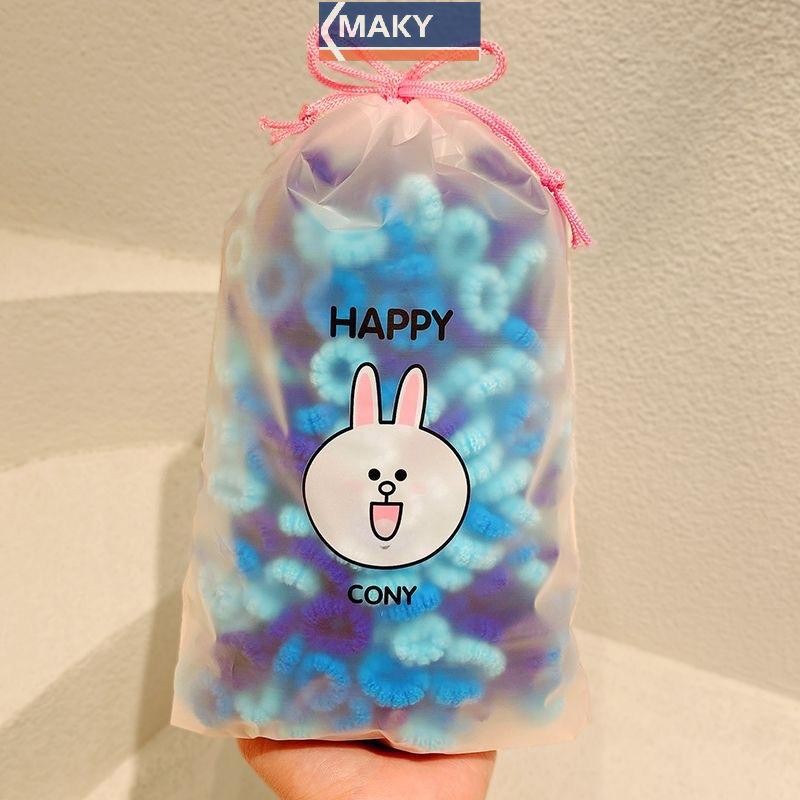 Onetimingcool 100 Chiếc Bé Gái Nhiều Màu Sắc Dây Buộc Tóc Bộ Nylon Cao Su Co Giãn Cao Su Trẻ Em Vòng Tròn Tóc Trẻ Em Trẻ Em Dây Buộc Tóc Phụ Kiện Tóc VN