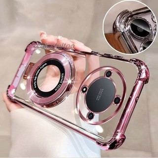 Honor X9D 5G 2025 Vỏ Mềm Cho Honor X9d X9C Smart X 9C HonorX9d HonorX9C 5G Ốp Lưng Chống Sốc Jelly Trong Suốt Có Giá Đỡ Từ Tính Dày Túi Khí Ốp Lưng Điện Thoại