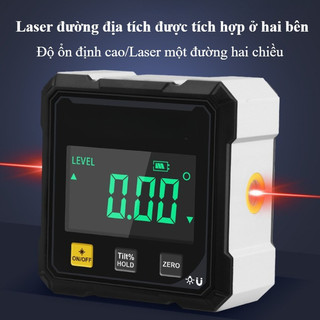 Thước Đo Góc Kỹ Thuật Số - Laser & Cảm Biến Nghiêng, Đo Độ Dốc Chính Xác, Màn Hình LCD Sắc Nét