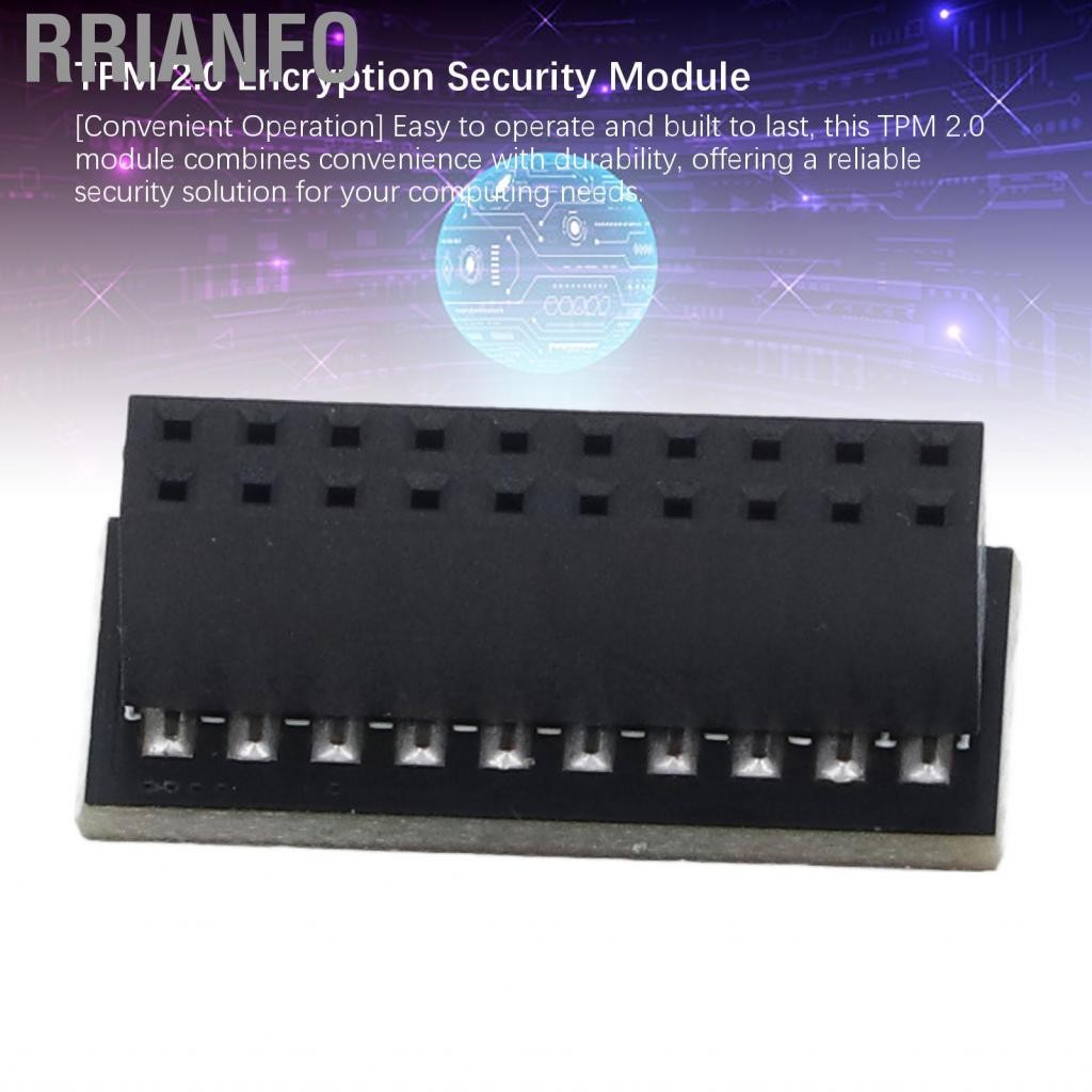 Rrianfo Bộ xử lý mã hóa an toàn Rrianfo Mô -đun TPM 2.0 cho bộ nhớ PC DDR4 với 20Pin 2x10p Chip Gigabyte Bo mạch chủ tương thích Windows 11