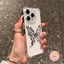 Ốp Điện Thoại Bướm Gothic Cho Redmi K90 Pro Max 15 15R 15A 15C 13X Note 15 Pro Plus Turbo 5 Max 4 Pro A7 A5 A4 5G 4G Vỏ Mềm Chống Sốc Bốn Góc
