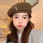 Mũ beret nữ gấu nhỏ, handmade, tim gold,... nón nồi màu nâu phong cách Hàn Quốc trẻ trung - MD289