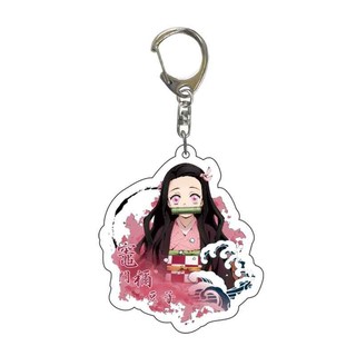 Demon Slayer Kimetsu No Yaiba Acrylic Keychain Kids Key Chain Cartoon Creative Anime Keyring Accessory Child Fashion Acc