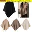 ESSENCEH Dệt Kim Dày Ấm Poncho, Không Đều Có Nút Khăn Choàng Pashmina, Dày Ấm Áp Áo Len Thường Ngày Khăn Choàng Mùa Thu Đông