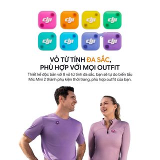 DJI Mic Mini 2 Chính Hãng Thu Âm Không Dây Nhỏ Gọn Khử Ồn 2 Cấp Độ Màu Sắc Trẻ Trung Gọn Nhẹ Linh Hoạt