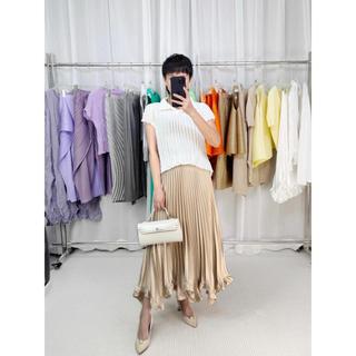 Miyake Chạy Tập Phong Cách Xếp Ly Dứa Xếp Ly Ngắn Tay Top Nữ Phù Hợp Với Mỏng Hơn Nhìn Sang Trọng Thường Ngày Hàng Đầu