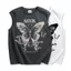 Áo Vest Nam Cổ Tròn Mỹ Retro Rời Graffiti In Hình Bướm Hợp Thời Trang Phù Hợp Với Áo Thun Thể Thao Rời Áo Thun