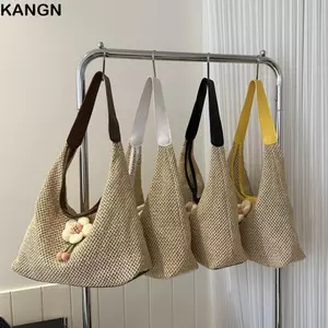 Túi Rơm KANGN, Túi Dệt Hợp Thời Trang, Túi Đeo Vai Dung Tích Lớn Retro 2024 Cuộc Sống Hàng Ngày