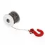 WANYEDI RC Tời Cuộn, Dây Thép Đỏ Bạc Dây Thép Dây Thép Móc Kéo, Bền 25T Spline Gear Kim Loại Tời Trống Bánh Xe Mô Phỏng Leo Xe