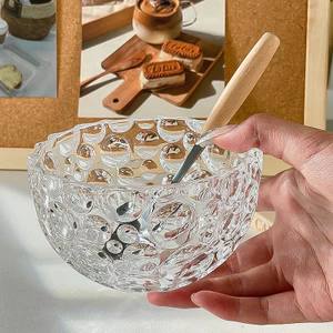 Sáng Tạo Bong Bóng Vòng Sữa Chua Salad Bát Thủy Tinh Bát Trái Cây Đường Nước Chim Tổ Bát Ánh Sáng Pha Lê Sang Trọng Món Tráng Miệng Bát Tremella Bát EM7F