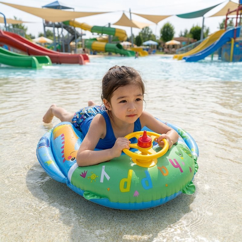 phao bơi trẻ hình khủng long nàng tiên cá pvc dày chống rách đi biển hồ bơi tập bơi an toàn
