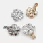 SAMO 1 Cặp Phụ Kiện Khóa Giày Nữ, Giày Thủy Tinh Hình Mận Khóa Charm Trang Trí Gót Cao, Phụ Kiện Bơm Kim Cương Giả Sáng Bóng Có Thể Tháo Rời Bằng Kim Loại Cho Giày Nữ