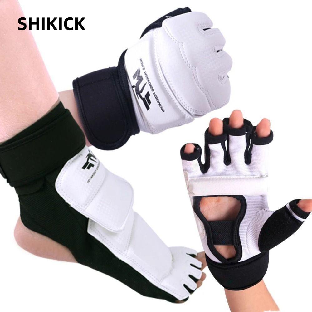 Găng tay Taekwondo SHIKICK, Găng tay đấm bốc nửa ngón bảo vệ bàn chân, Da PU Karate Muay Thái Huấn luyện đấm túi Găng tay tập luyện dành cho người lớn và trẻ em