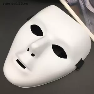 SRVN Halloween Cool PVC Kamen Rider Ghost Dance Mặt nạ Hip Hop Mặt nạ đèn ngủ trắng.