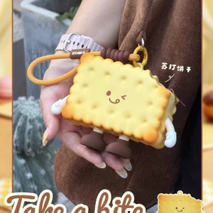 Cùng Ngày Giao Hàng Dễ Thương Dòng Cắn Mini Túi Bảo Quản Vui Bánh Mì Nướng Silicon Ví Xu Hướng Thời Trang Quà Tặng