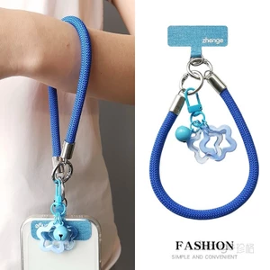Ngôi Sao Chuông Điện Thoại Di Động Dây Đeo Tay Ngắn Phong Cách Mạnh Mẽ Bền Túi Dệt Mặt Dây Chuyền Trang Sức Leo Núi Ngoài Trời Du Lịch