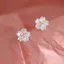 Bạc Tươi Hoa Anh Đào Bông Tai Tremella Sang Trọng Quà Tặng Nhỏ Bông Tai Ngọt Ngào Xuyên Bông Tai Vít Bạn Gái 6.16