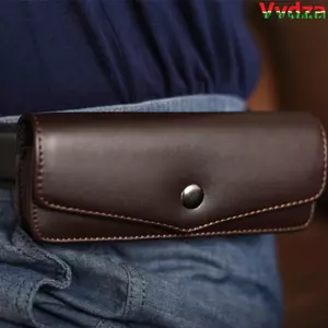 Hộp đựng kính VVDZA Thắt lưng thời trang Túi điện thoại da đeo được