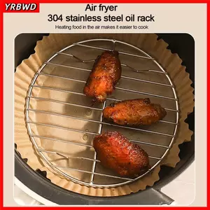 Giá Để Nấu YRBWD, Làm Dày Với Chân Chảo Chiên Không Khí, Lưới Vuông Tròn Inox 304 Di Động Nướng Nhà Bếp Lò Nướng Nồi Hấp