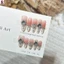 10 Chiếc Trắng Pháp Đầu Bấm Vào Móng Tay Với Zircon Kim Cương Giả Tự Dính Móng Tay Giả Thân Thiện Với Môi Trường Nhựa Full Cover Móng Tay Giả Cho Nữ Đi Lại Hàng Ngày Tiệc Cưới