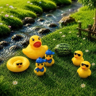 Set Charm Phao Vịt Dưa Hấu Vịt Vàng Mùa Hè Kính Đen Siêu Ngầu Trang Trí Dép 3D Dễ Thương Phụ Kiện Cute Cao Cấp Hot Trend
