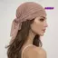 Băng đô SAMO, Khăn xếp hình vuông nhăn Bohemia Sequins, Vải mềm sành điệu Màu trơn 60cm * 60cm Bandana Turban Hóa trị bệnh nhân