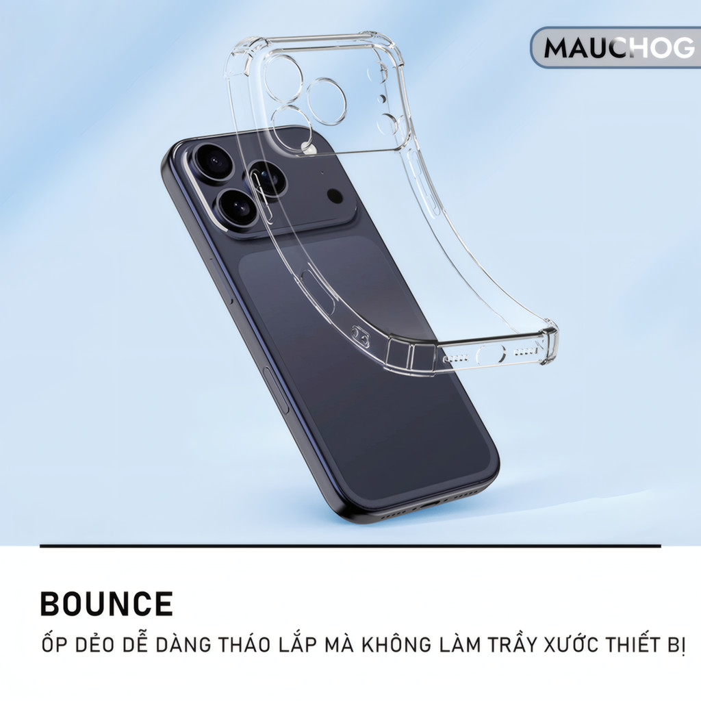 Ốp Lưng Dẻo Trong Suốt Chống Sốc Bảo Vệ Camera Cho Điện Thoại iPhone 11 12 13 14 15 16 17 Pro Max