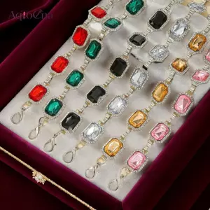 AqToCna Vintage Kim Loại Pha Lê Kim Cương Giả Eo Bụng Dây Xích Cho Nữ Thời Trang Mới Mùa Hè Đi Biển Bikini Cơ Thể Trang Sức Mới AqToCna