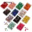 CATIYAHA 100 Cái Tacks, Bấm Ngón Tay Cái Điểm Tròn Đẩy Chân, Bản Tin Vẽ Màu Kim Loại Đầu Tròn Cork Board Tacks