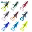 METUBE 4 Cái / bộ Tôm Mồi Mềm, Hoa Văn Tôm Hùm Tư Thế Bơi Như Thật Mồi Câu Cá PVC, LifeLike Mô Phỏng Cơ Thể Laser Phản Quang 10.5g / 9,5cm Giàn Khoan Không Cỏ Biển Bass