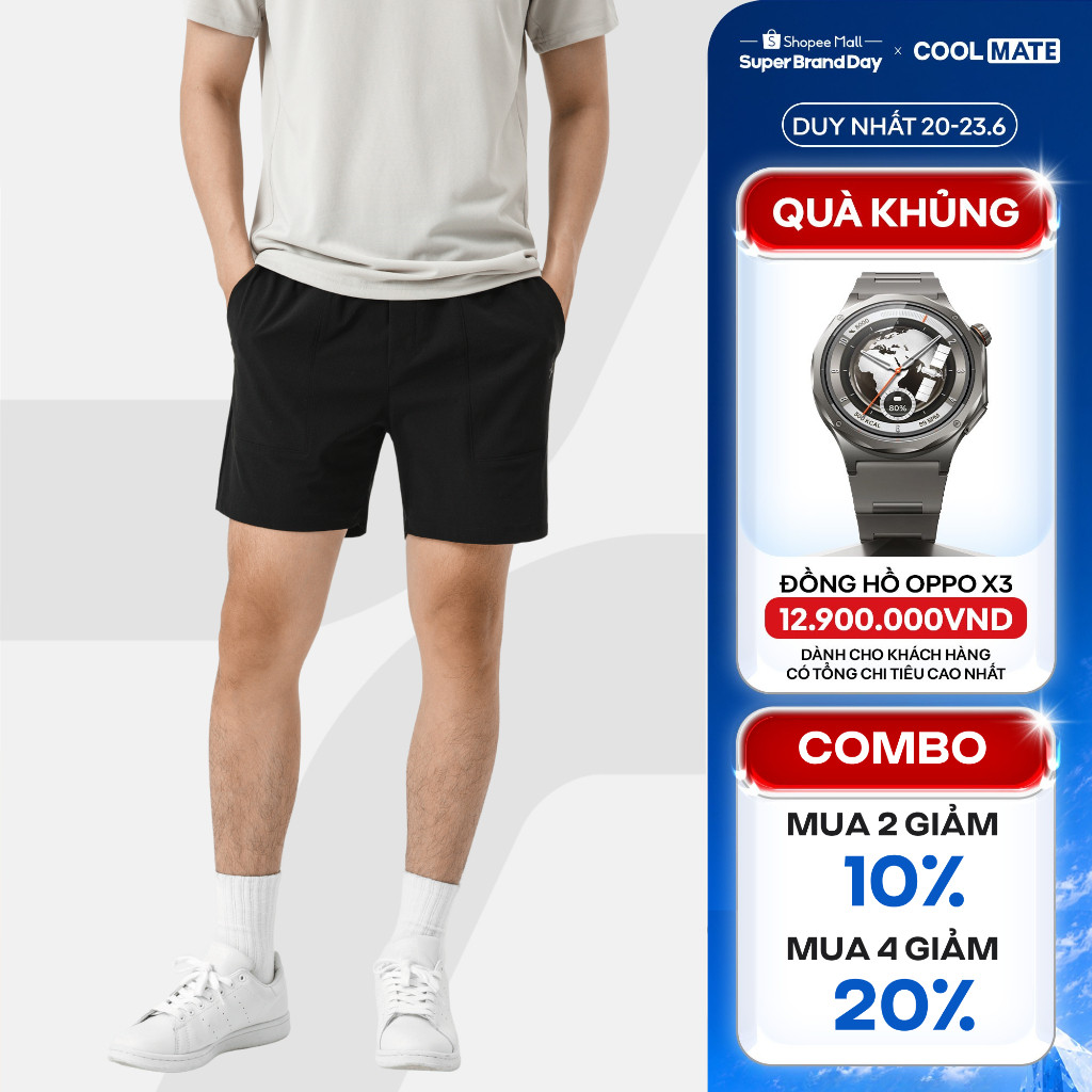 [GIÁ TỐT TRÊN LIVE][MUA 4 GIẢM 20%]Quần shorts ECC Ripstop trượt nước chống bám bụi Coolmate