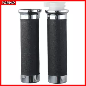 YRBWD Grip, Ống ga màu đen 25mm, Cao su nhiệt dẻo 13.7 * 15cm Tay cầm bên phải cho VT Shadow 400 / 600 / 750